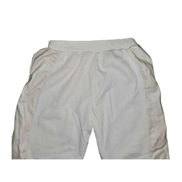 Nike White Crewneck Sweatshirt Jogger Pants Set Medium Champagne Gold Sides - Picture 5 of 12